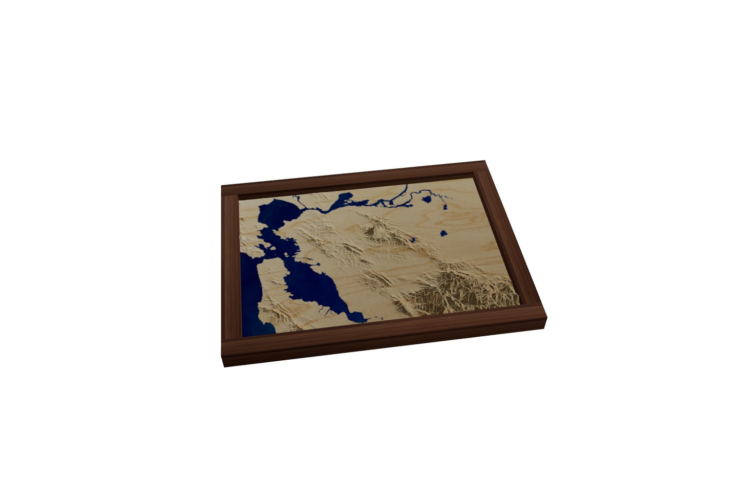 Custom Wooden Map of Contra Costa County, California, United States