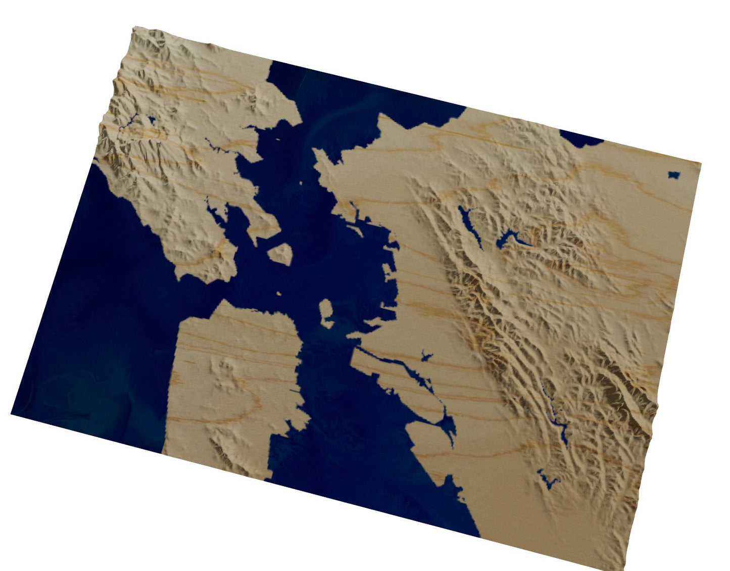 Custom Wooden Map of Alameda County, California, United States