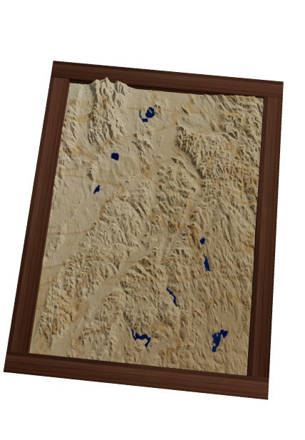 Custom Wooden Map of Litchfield County, Connecticut, United States
