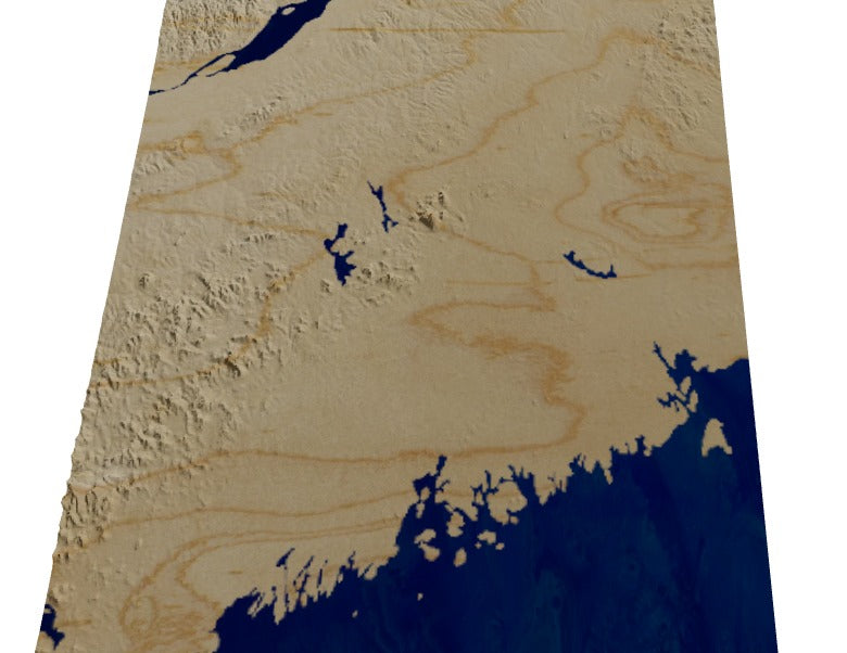 Custom Wooden Map of Piscataquis County, Maine, United States