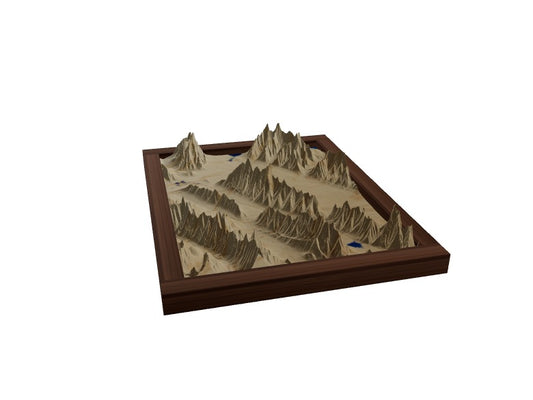 Custom Wooden Map of Bighorn No. 8, Alberta, Canada
