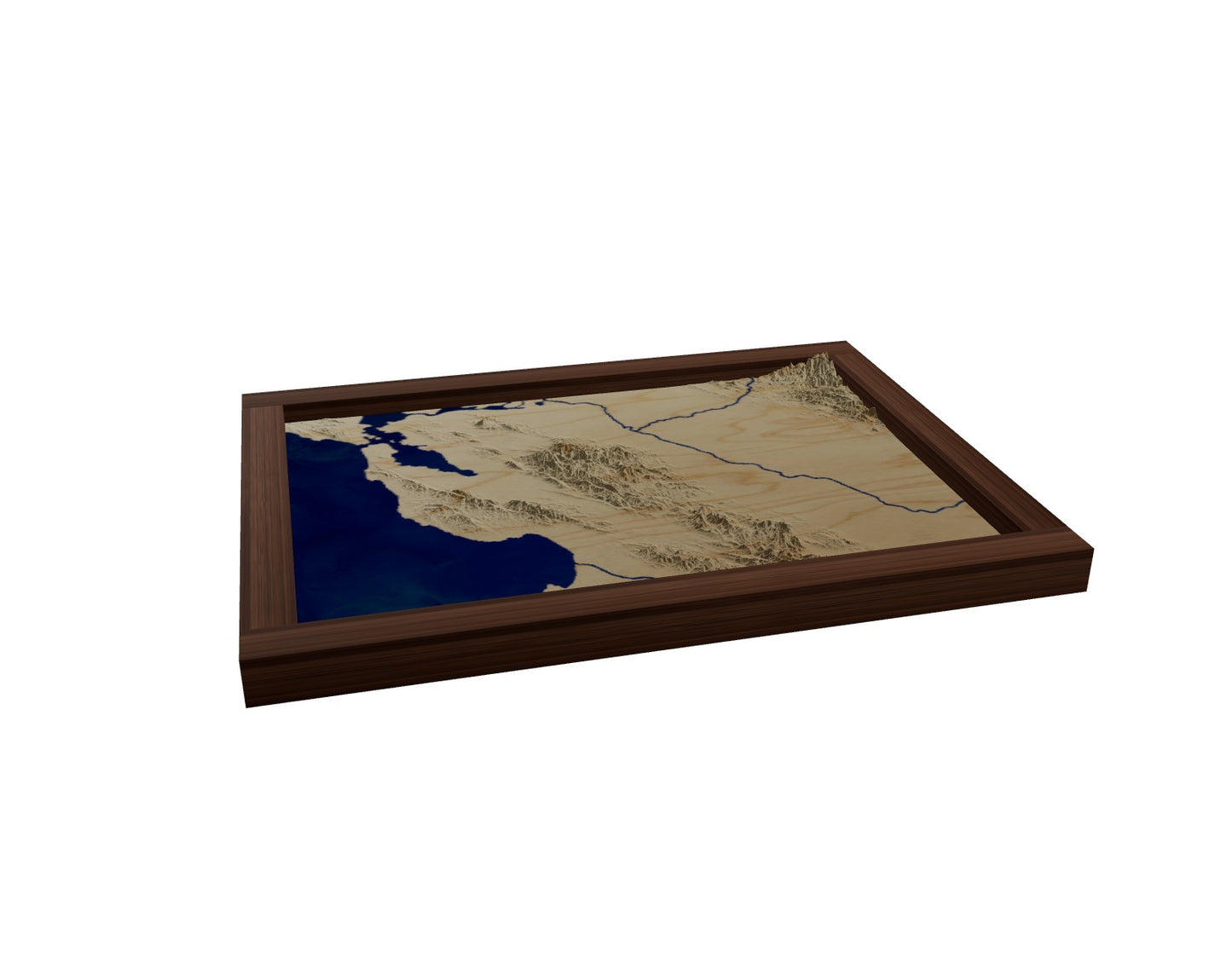 Custom Wooden Map of Santa Clara County, California, United States