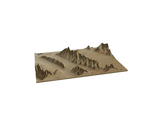 Custom Wooden Map of Bighorn No. 8, Alberta, Canada