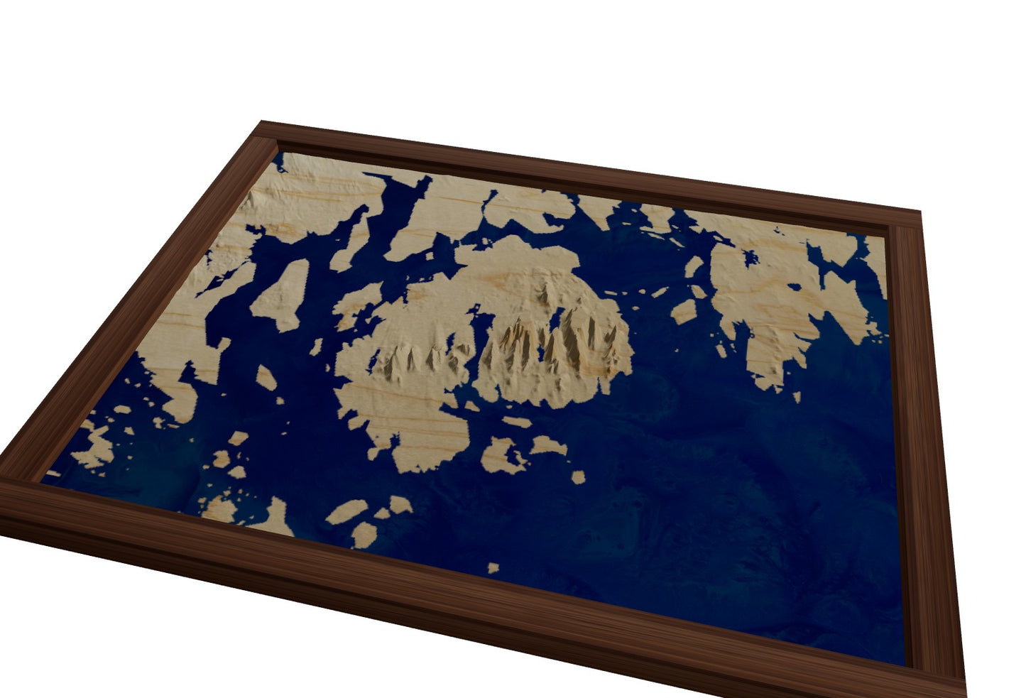 Custom Wooden Map of Hancock County, Maine, United States