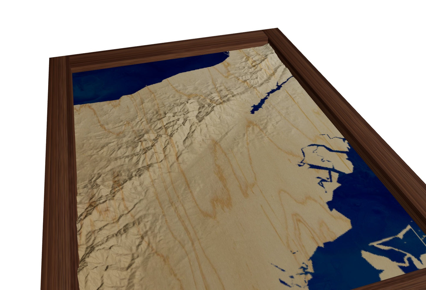 Custom Wooden Map of San Mateo County, California, United States