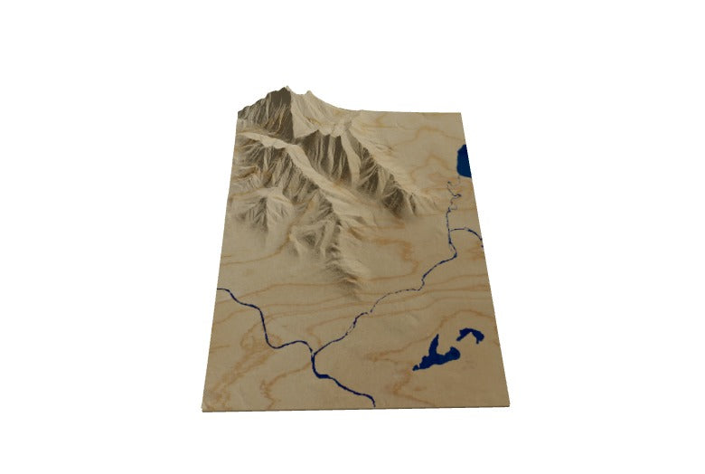 Custom Wooden Map of Flathead County, Montana, United States