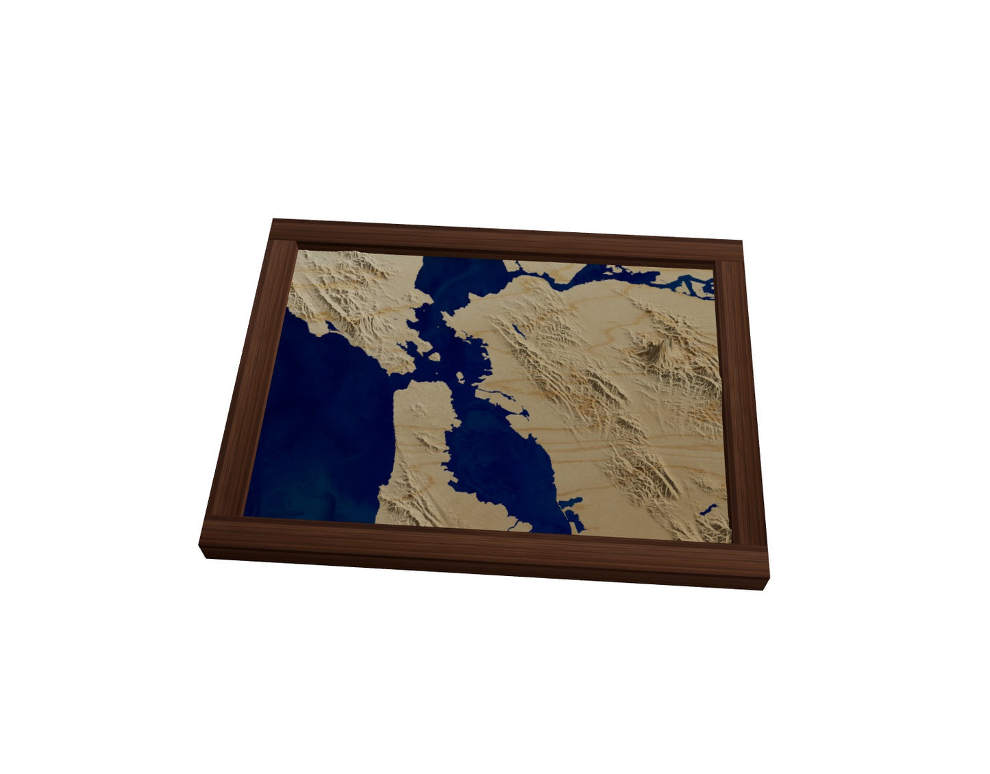 Custom Wooden Map of Alameda County, California, United States