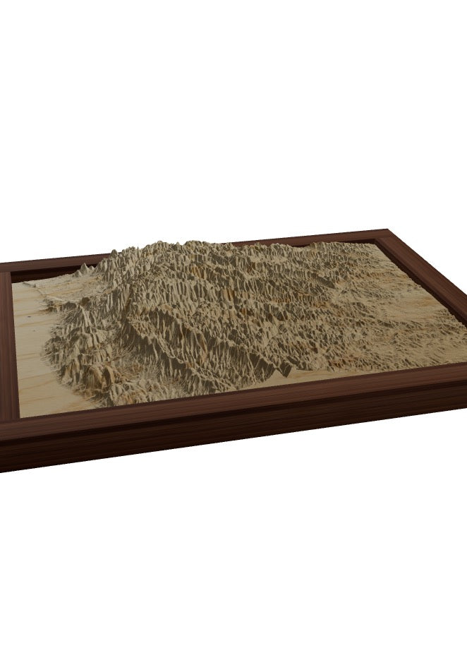 Custom Wooden Map of Otero County, New Mexico, United States