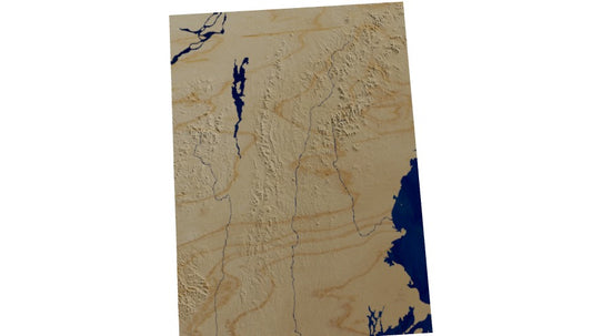 Custom Wooden Map of Windsor County, Vermont, United States