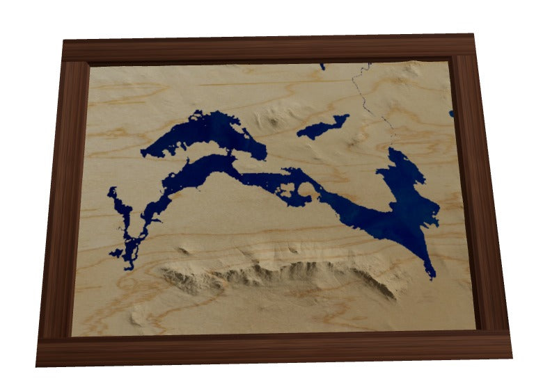 Custom Wooden Map of Franklin County, Maine, United States