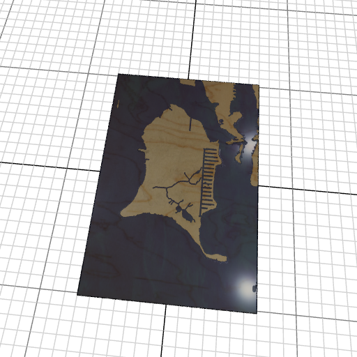 Custom 3d wooden map of Monroe County,Florida,United States