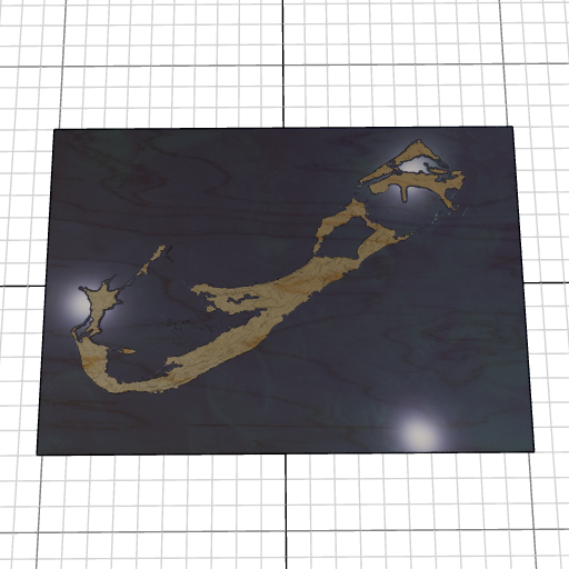Custom 3d wooden map of Devonshire Parish,Bermuda