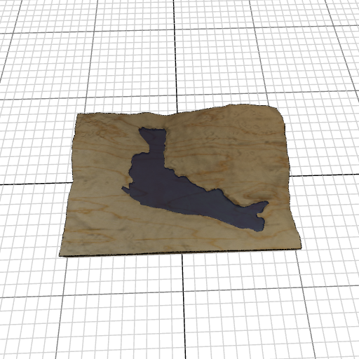 Custom 3d wooden map of Capitol Planning Region,Connecticut,United States