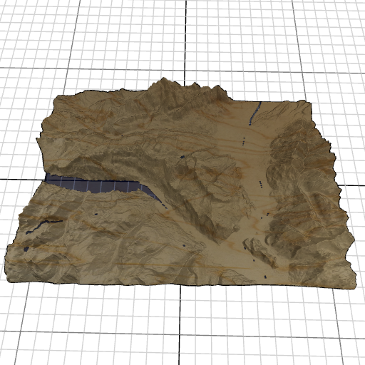 Custom 3d wooden map of Sarganserland District,St. Gallen,Switzerland
