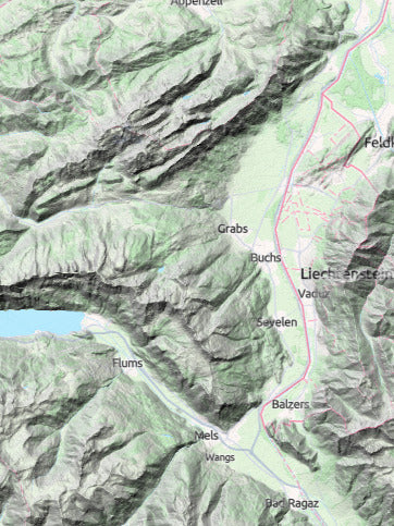 Custom 3d wooden map of Werdenberg District,St. Gallen,Switzerland