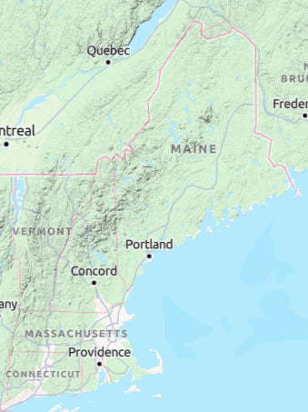 Custom 3d wooden map of Androscoggin County,Maine,United States