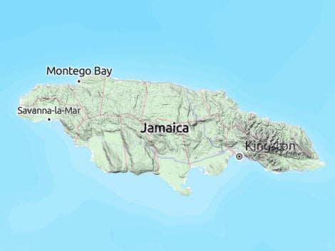 Custom 3d wooden map of Clarendon,Jamaica
