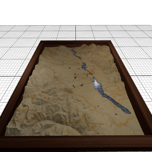 Custom 3d wooden map of East Kootenay,British Columbia,Canada