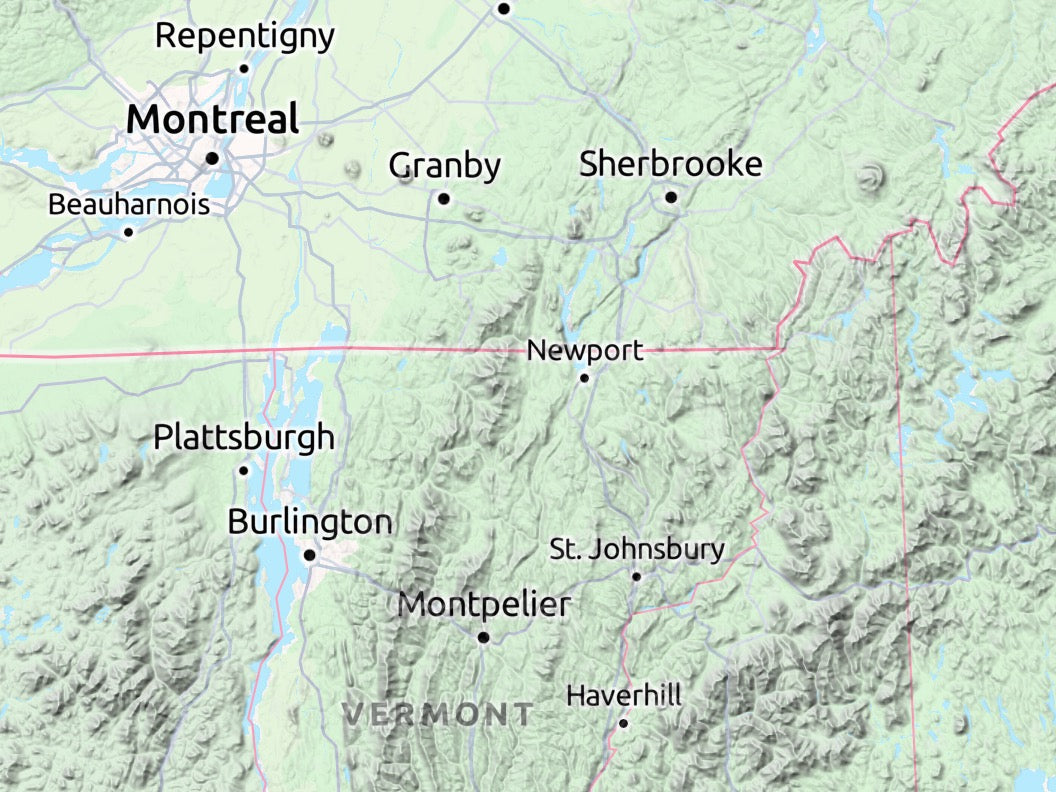Custom 3d wooden map of Orleans County,Vermont,United States