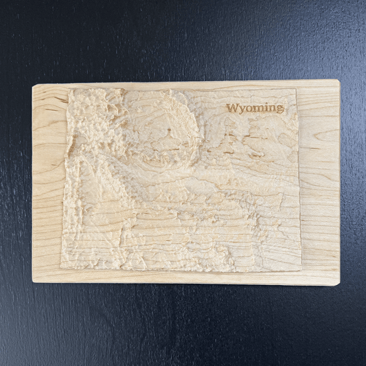 Wyoming 3D Topographical Wooden map | Wyoming State Map | Home Decor Map