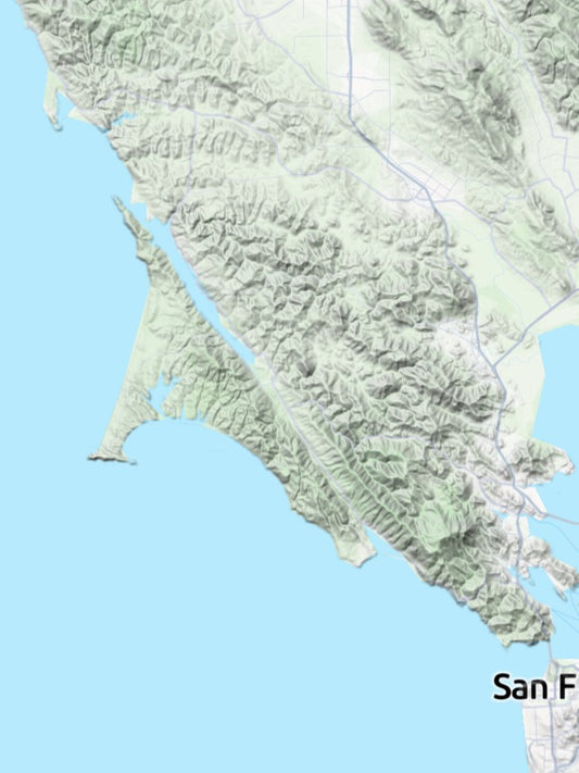 Custom 3d wooden map of Marin County,California,United States