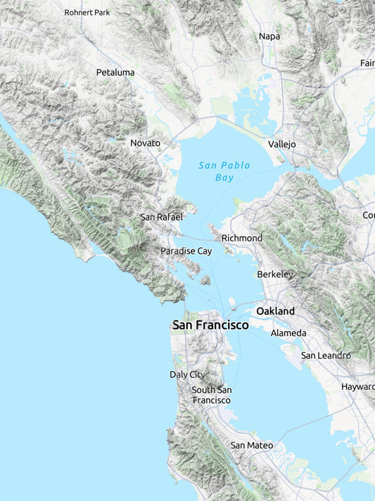 Custom 3d wooden map of Marin County,California,United States
