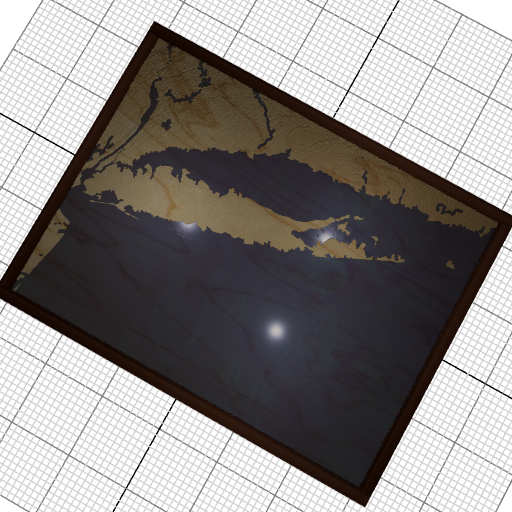 Custom 3d wooden map of Suffolk County,New York,United States