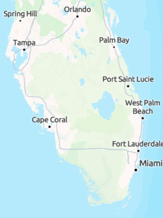Custom 3d wooden map of Hendry County,Florida,United States