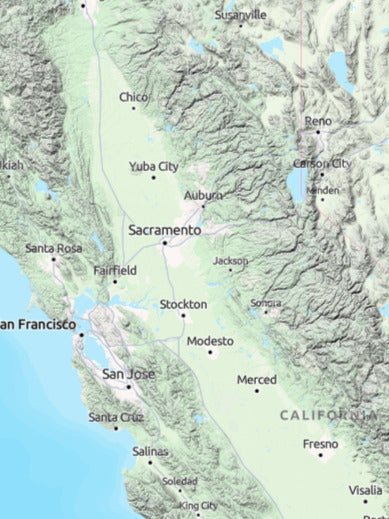 Custom 3d wooden map of San Joaquin County,California,United States