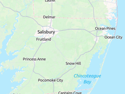 Custom 3d wooden map of Worcester County,Maryland,United States