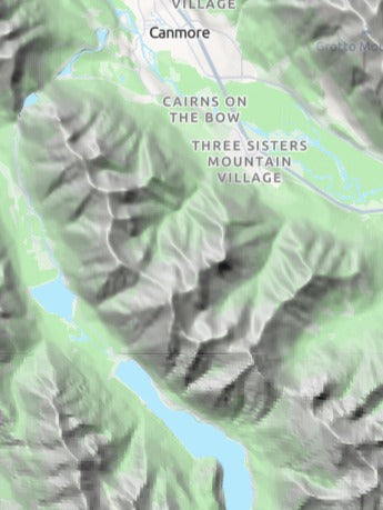 Custom 3d wooden map of Bighorn No. 8,Alberta,Canada